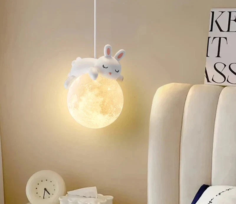 Luminária Infantil Nordic Rabbit & Bear