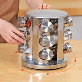 Organizador de Tempero Giratório de Inox