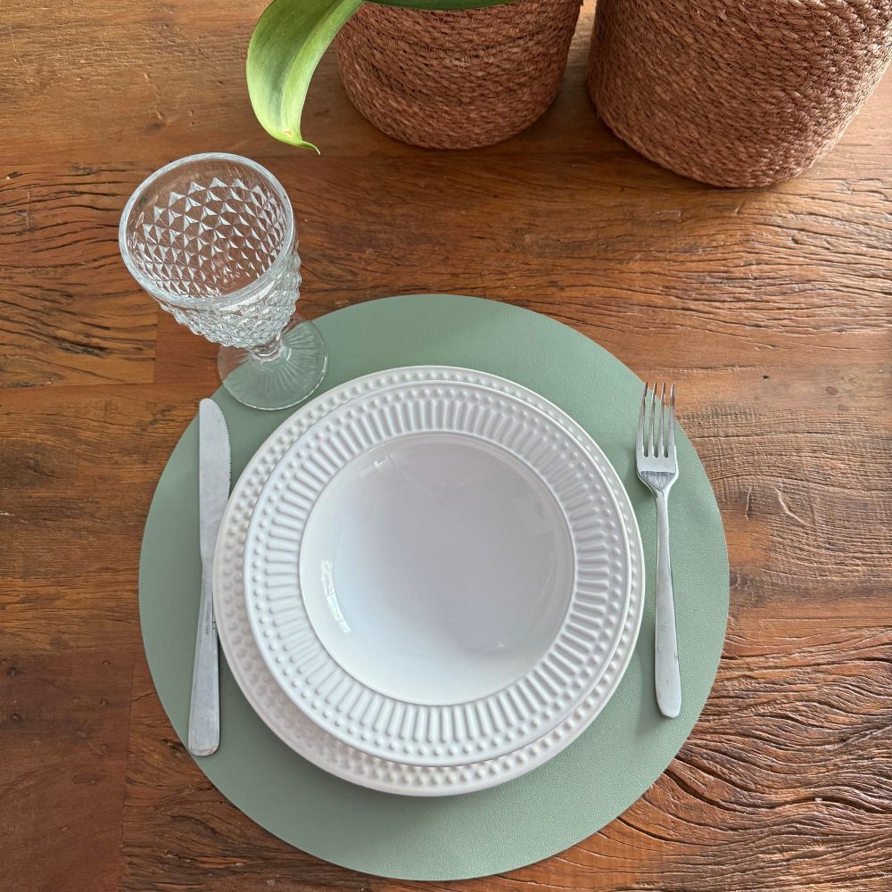 Jogo Americano Dupla Face em Couro Sintético- Várias Cores