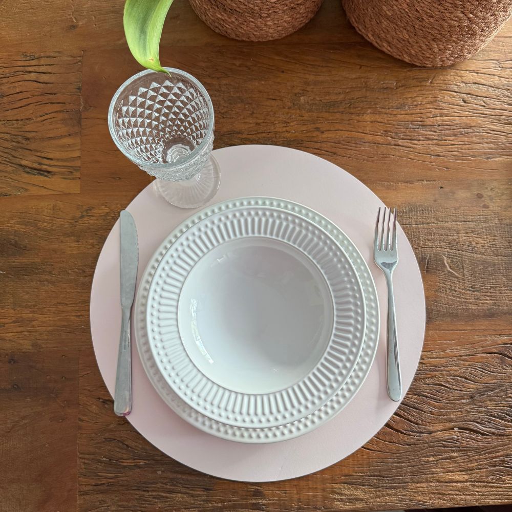 Jogo Americano Dupla Face em Couro Sintético- Várias Cores