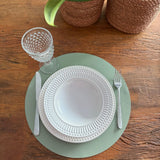 Jogo Americano Dupla Face em Couro Sintético- Várias Cores