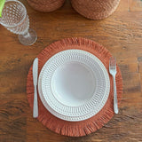 Sousplat Palha com Franjas- Várias Cores