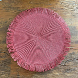 Sousplat Palha com Franjas- Várias Cores