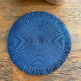 Sousplat Palha com Franjas- Várias Cores