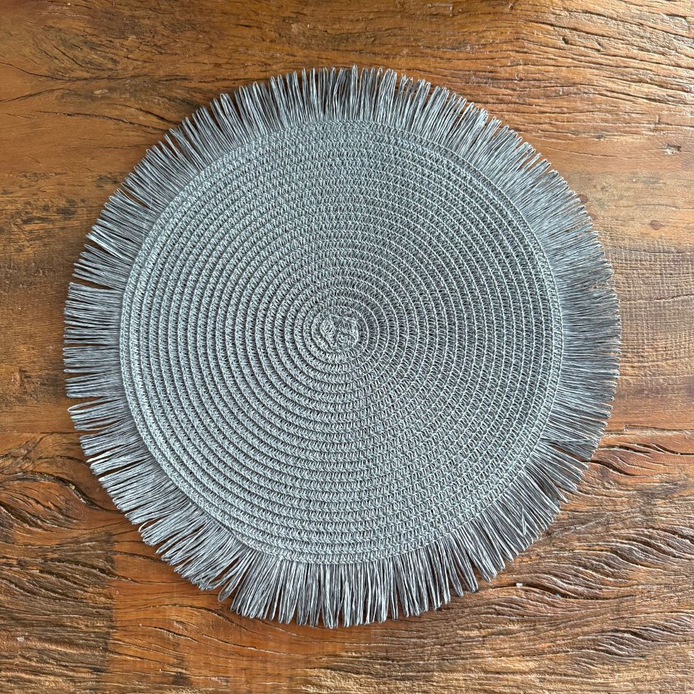 Sousplat Palha com Franjas- Várias Cores