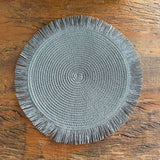 Sousplat Palha com Franjas- Várias Cores