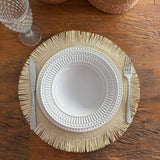 Sousplat Palha com Franjas- Várias Cores