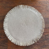 Sousplat Palha com Franjas- Várias Cores