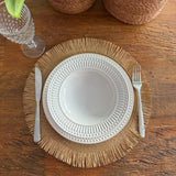 Sousplat Palha com Franjas- Várias Cores