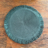 Sousplat Palha com Franjas- Várias Cores