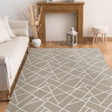 Tapete Abstrato AntiDerrapante - Bege