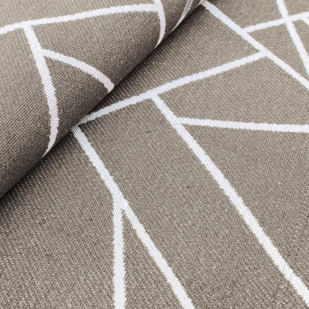 Tapete Abstrato AntiDerrapante - Bege