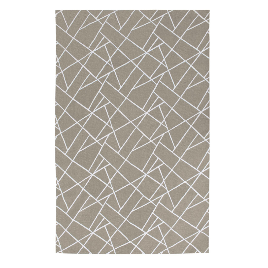 Tapete Abstrato AntiDerrapante - Bege