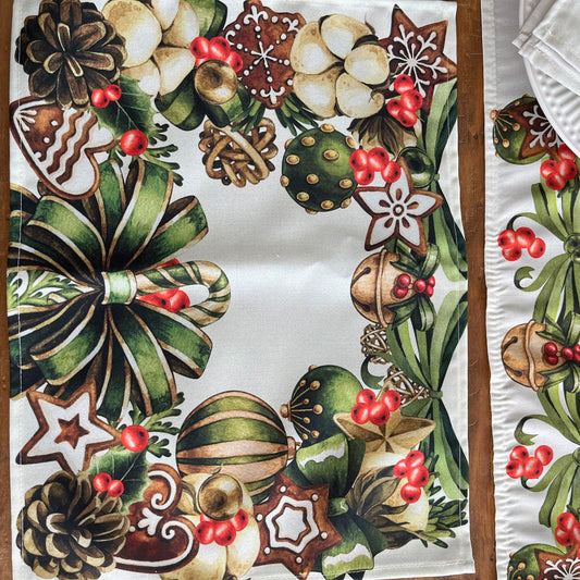 Jogo Americano de natal - Guirlanda