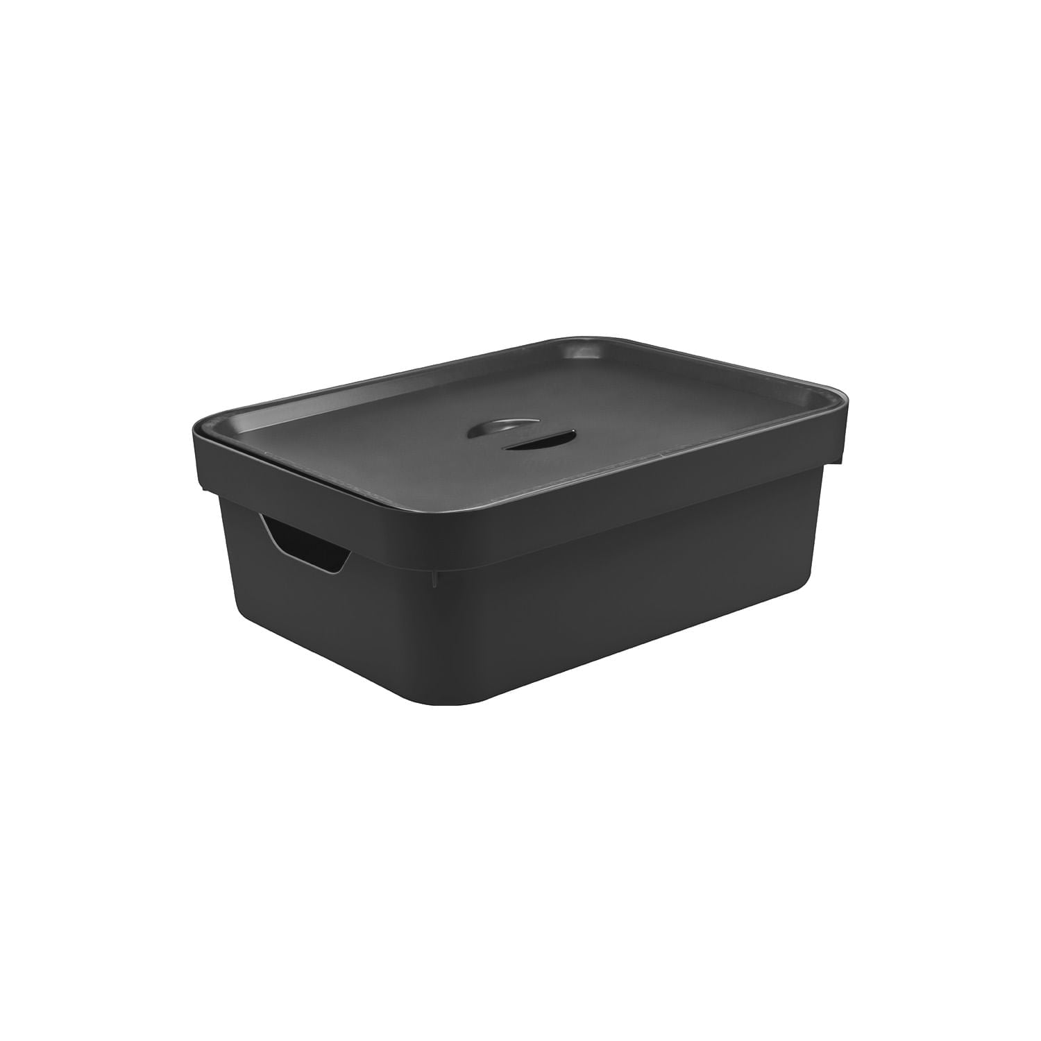 Caixa organizadora Ou 10,5 L com tampa Linha Cube
