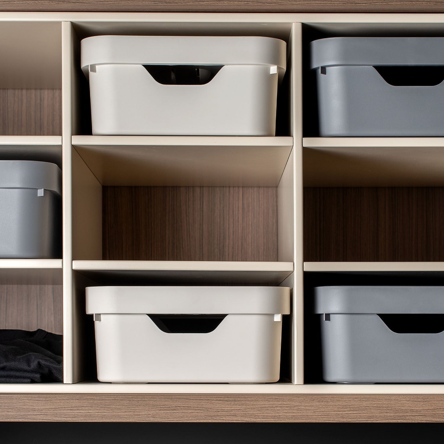 Caixa organizadora Ou 10,5 L com tampa Linha Cube