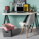 Caixa organizadora Ou 16L com tampa Linha Cube