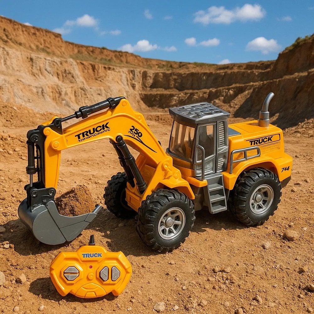 Caminhão Escavadeira De Controle Remoto 7 Funções Infantil U / UNICA