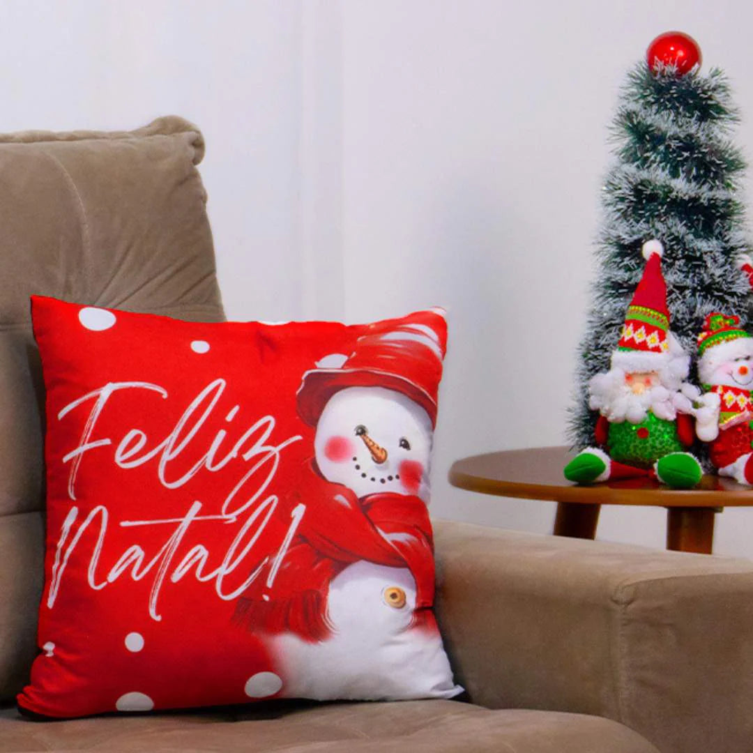 Capa Almofada Natal - Boneco Natalino