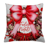 Capa Almofada Natal – Laço Rosa