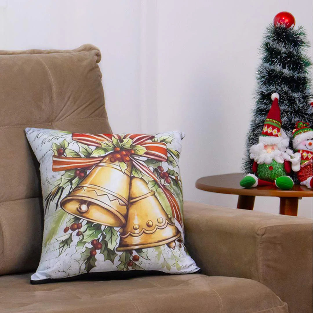 Capa de Almofada Natal - Sinos