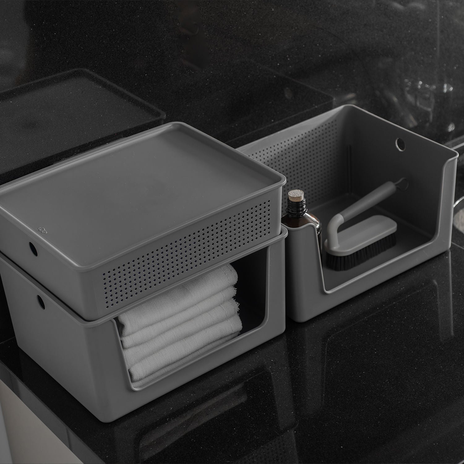 Cesto com abertura frontal Ou 16L Linha Flow