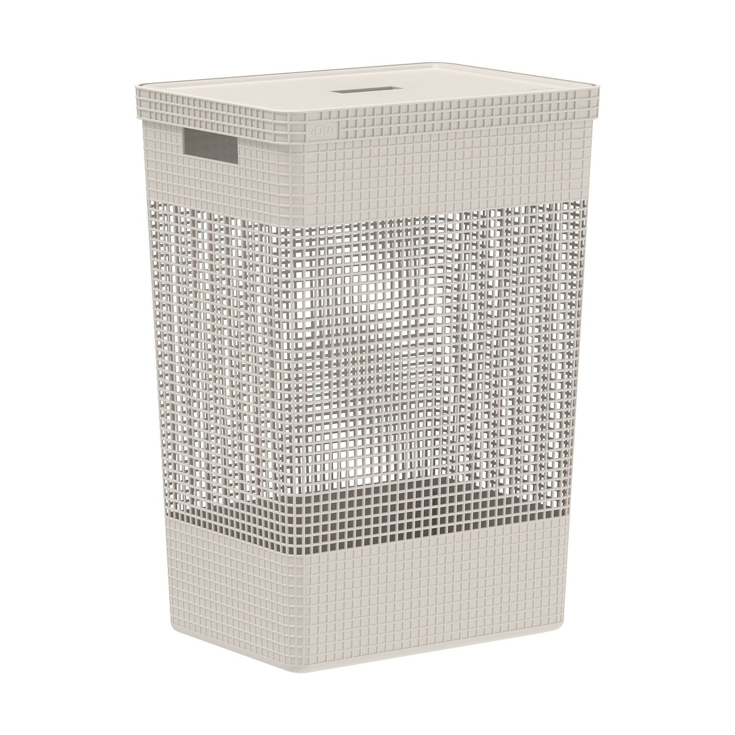 Cesto de roupas Ou 49L com tampa Linha Grid