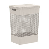 Cesto de roupas Ou 49L com tampa Linha Grid