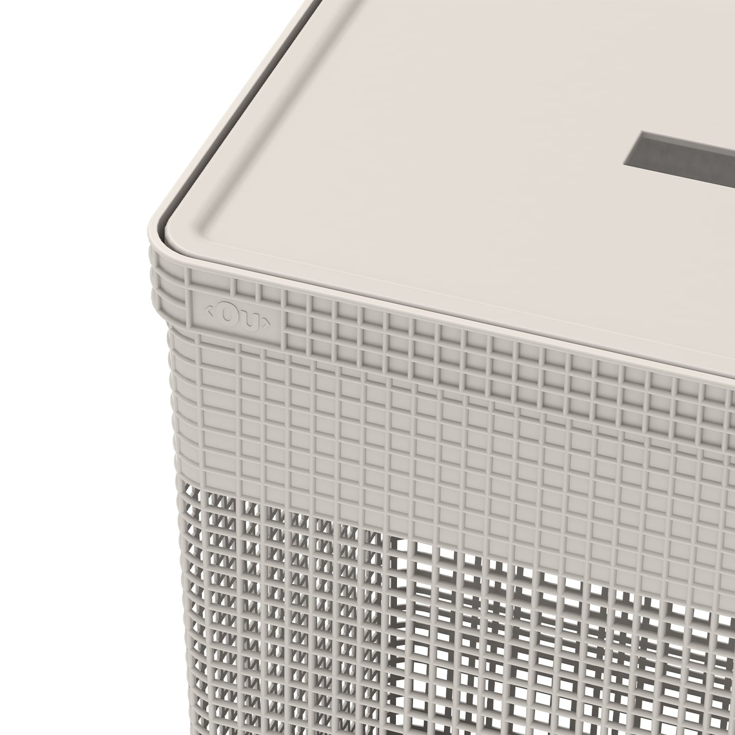 Cesto de roupas Ou 49L com tampa Linha Grid