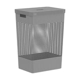 Cesto de roupas Ou 49L com tampa Linha Grid