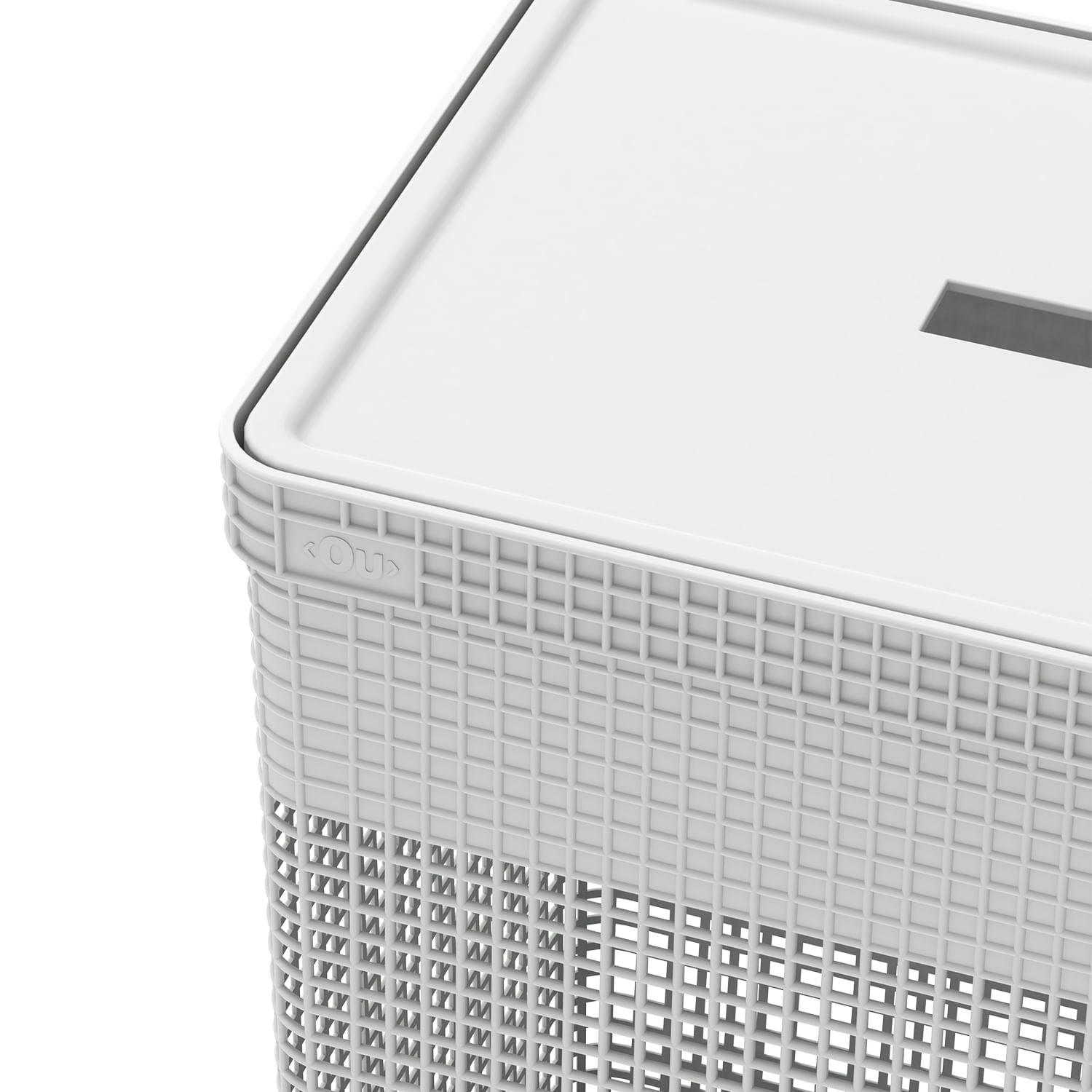 Cesto de roupas Ou 49L com tampa Linha Grid