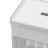 Cesto de roupas Ou 49L com tampa Linha Grid