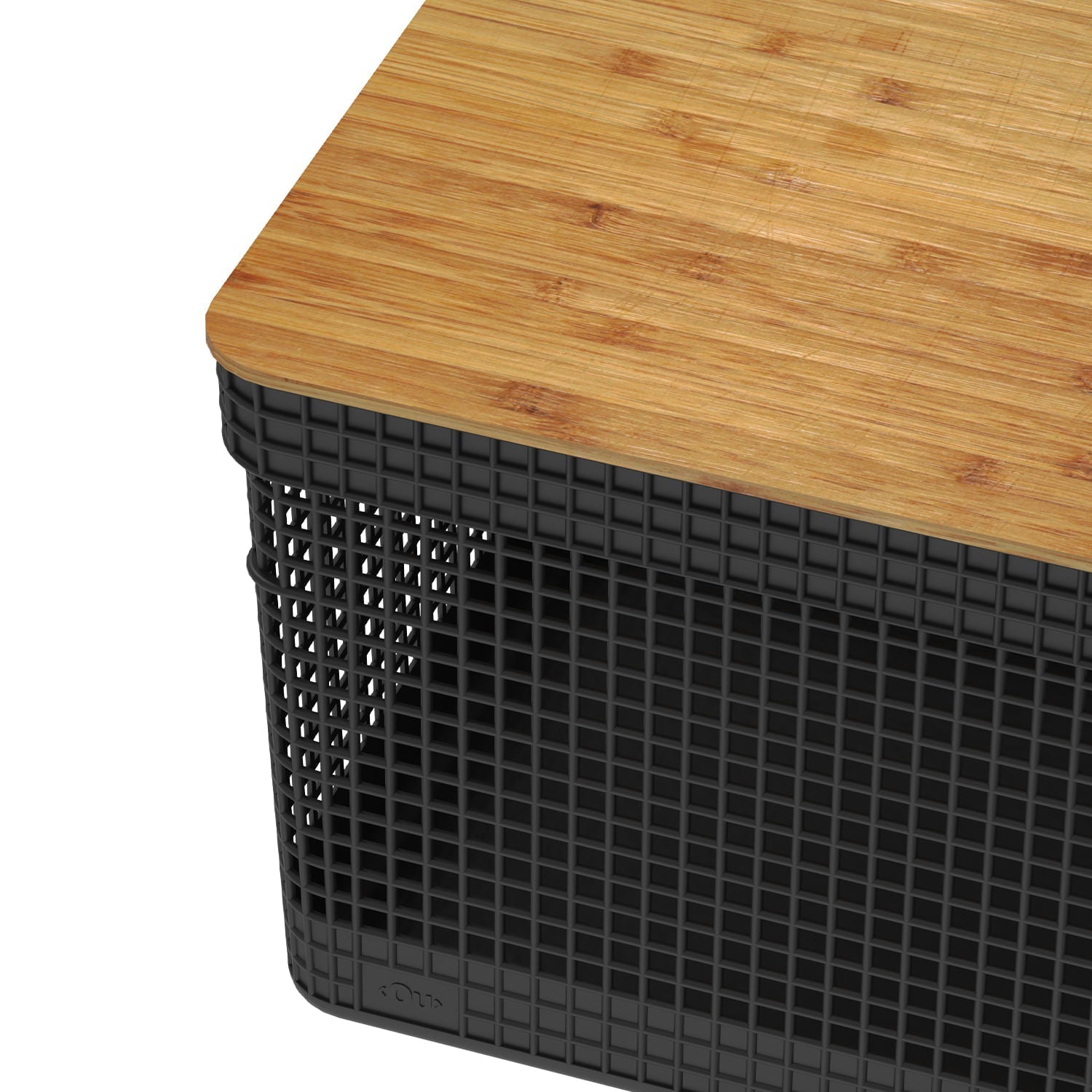 Cesto organizador Ou 20L com tampa de bambu Linha Grid