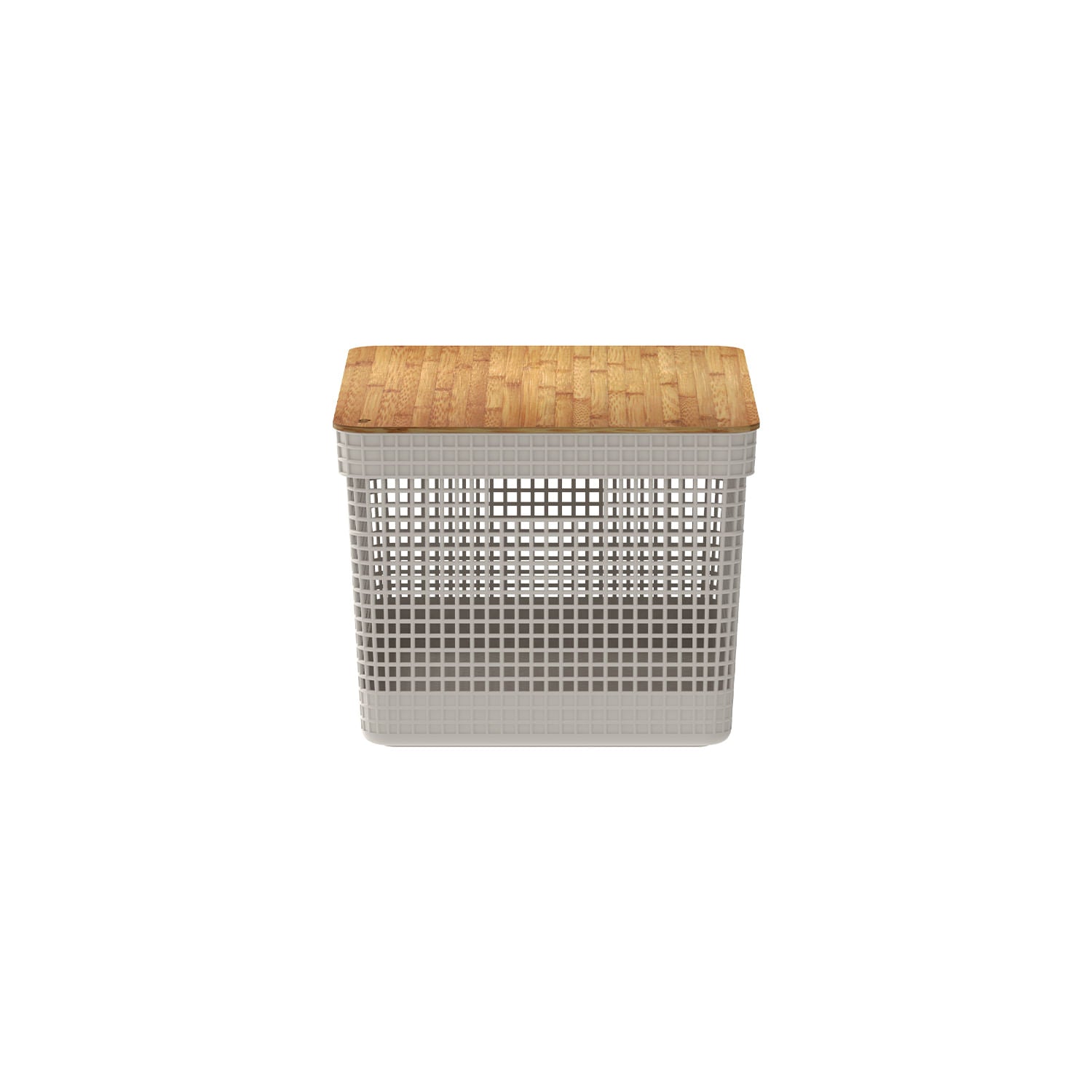 Cesto organizador Ou 20L com tampa de bambu Linha Grid