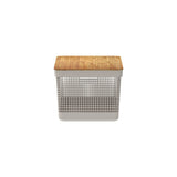 Cesto organizador Ou 20L com tampa de bambu Linha Grid