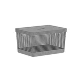 Cesto organizador Ou 20L com tampa Linha Grid