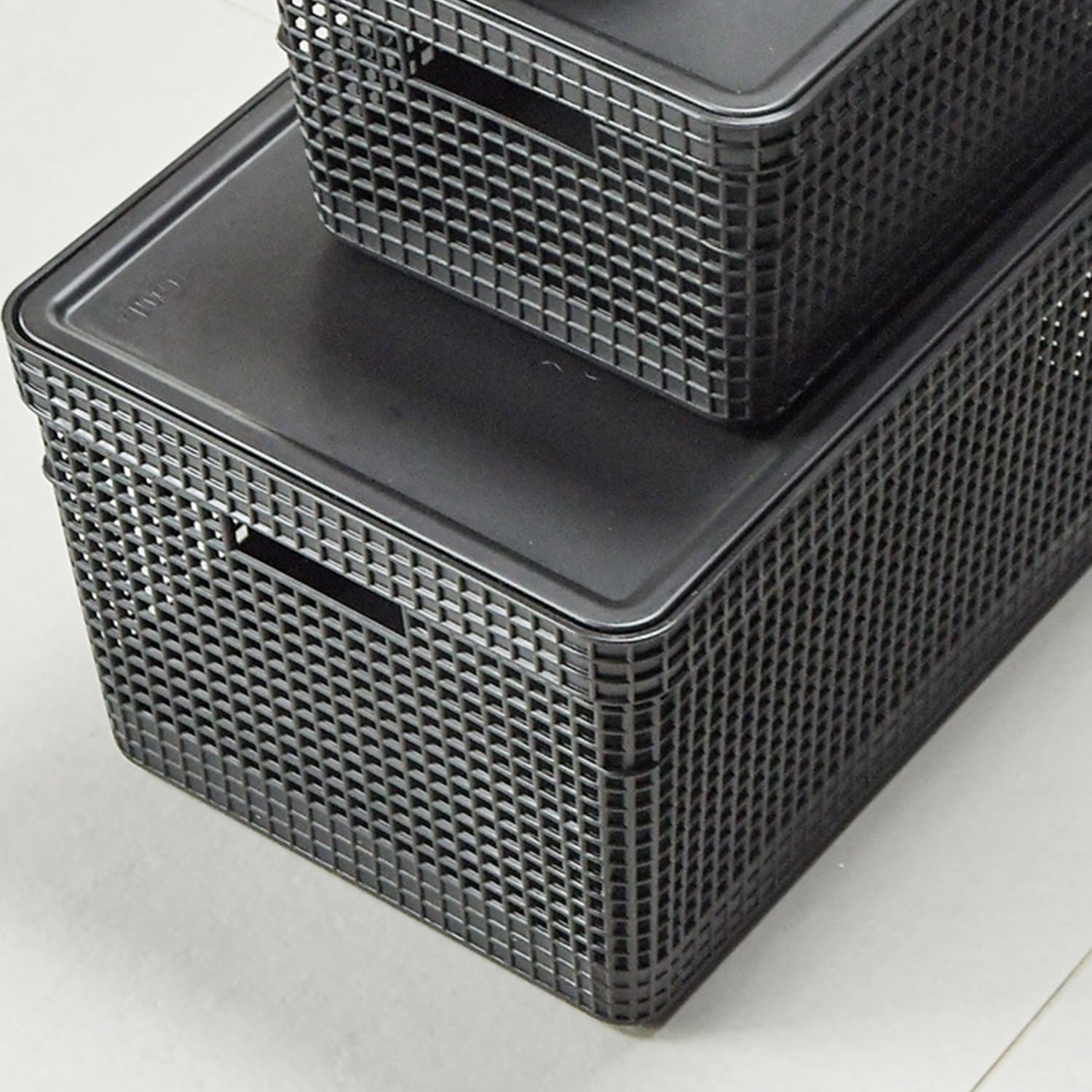 Cesto organizador Ou 20L com tampa Linha Grid