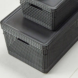 Cesto organizador Ou 20L com tampa Linha Grid