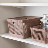 Cesto organizador Ou 20L com tampa Linha Grid