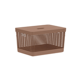 Cesto organizador Ou 20L com tampa Linha Grid