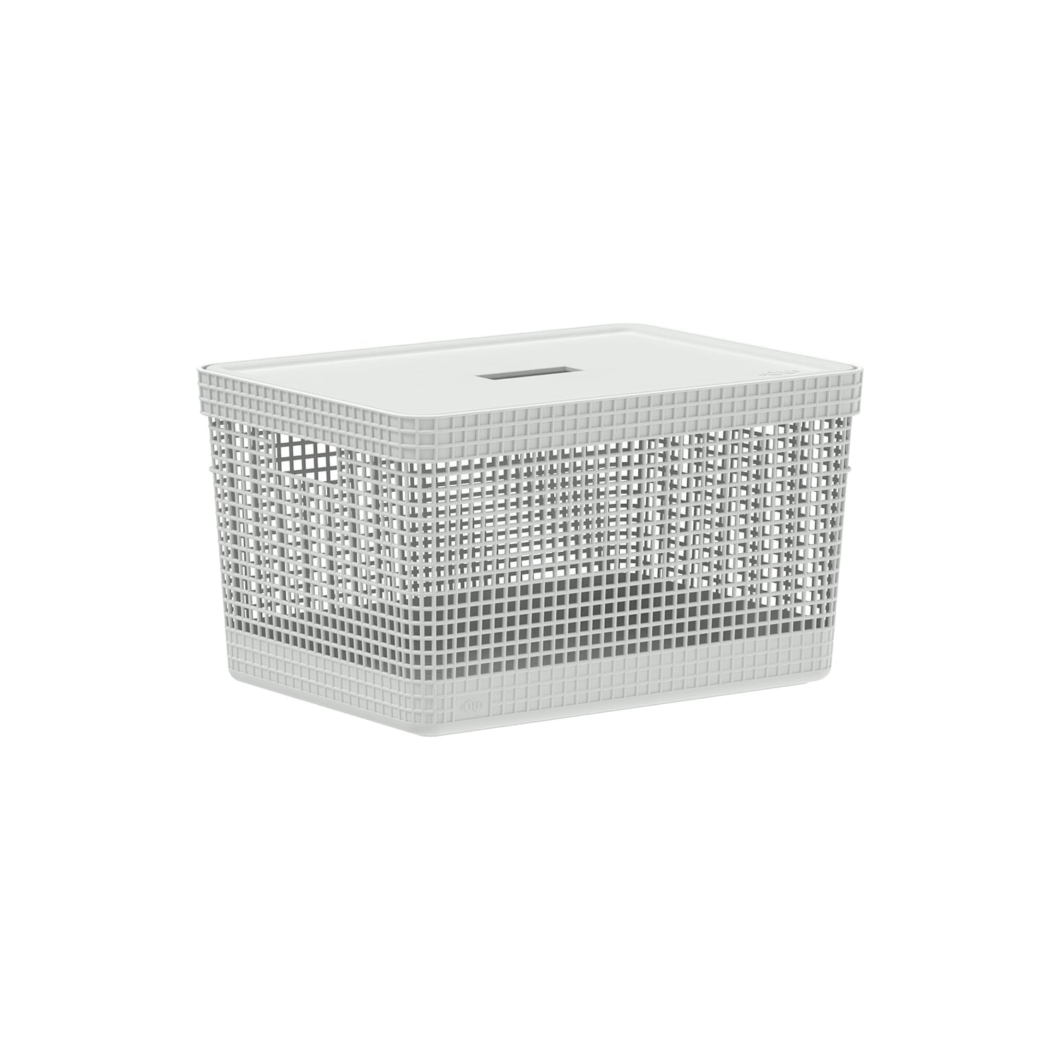 Cesto organizador Ou 20L com tampa Linha Grid