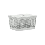 Cesto organizador Ou 20L com tampa Linha Grid