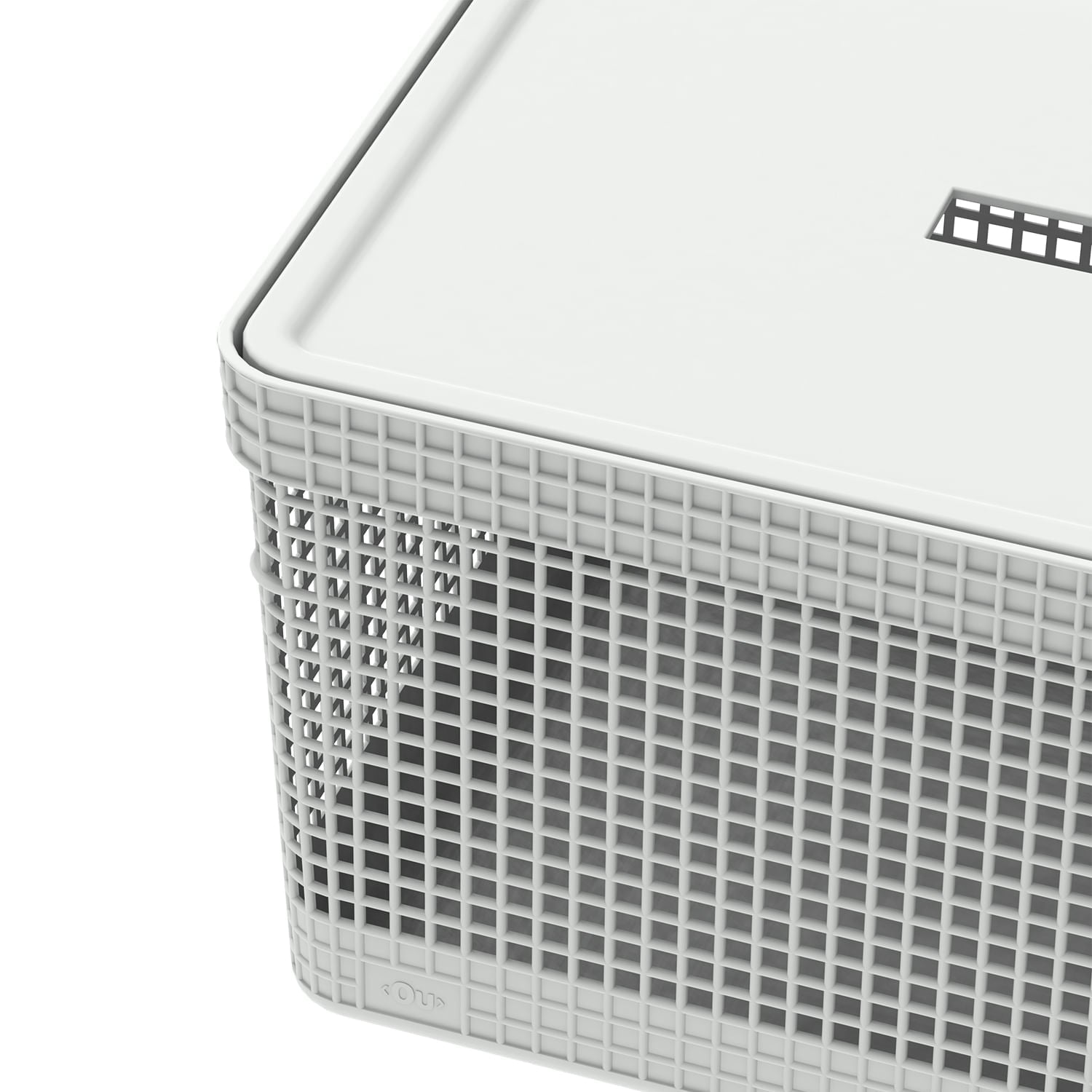 Cesto organizador Ou 20L com tampa Linha Grid