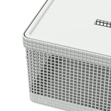 Cesto organizador Ou 20L com tampa Linha Grid