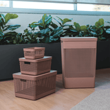 Cesto organizador Ou 20L com tampa Linha Grid