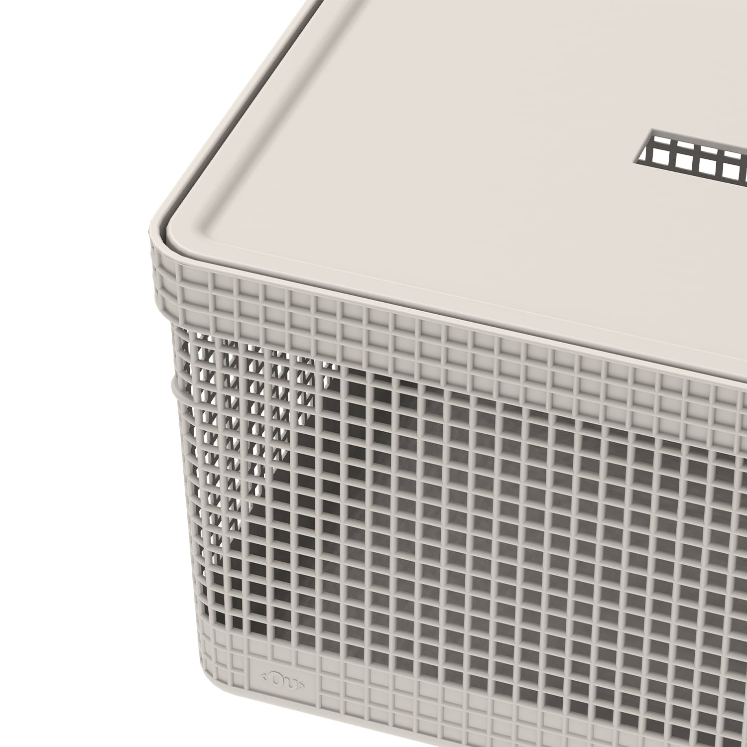 Cesto organizador Ou 20L com tampa Linha Grid