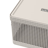 Cesto organizador Ou 20L com tampa Linha Grid