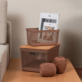 Cesto organizador Ou 8L com tampa de bambu Linha Grid