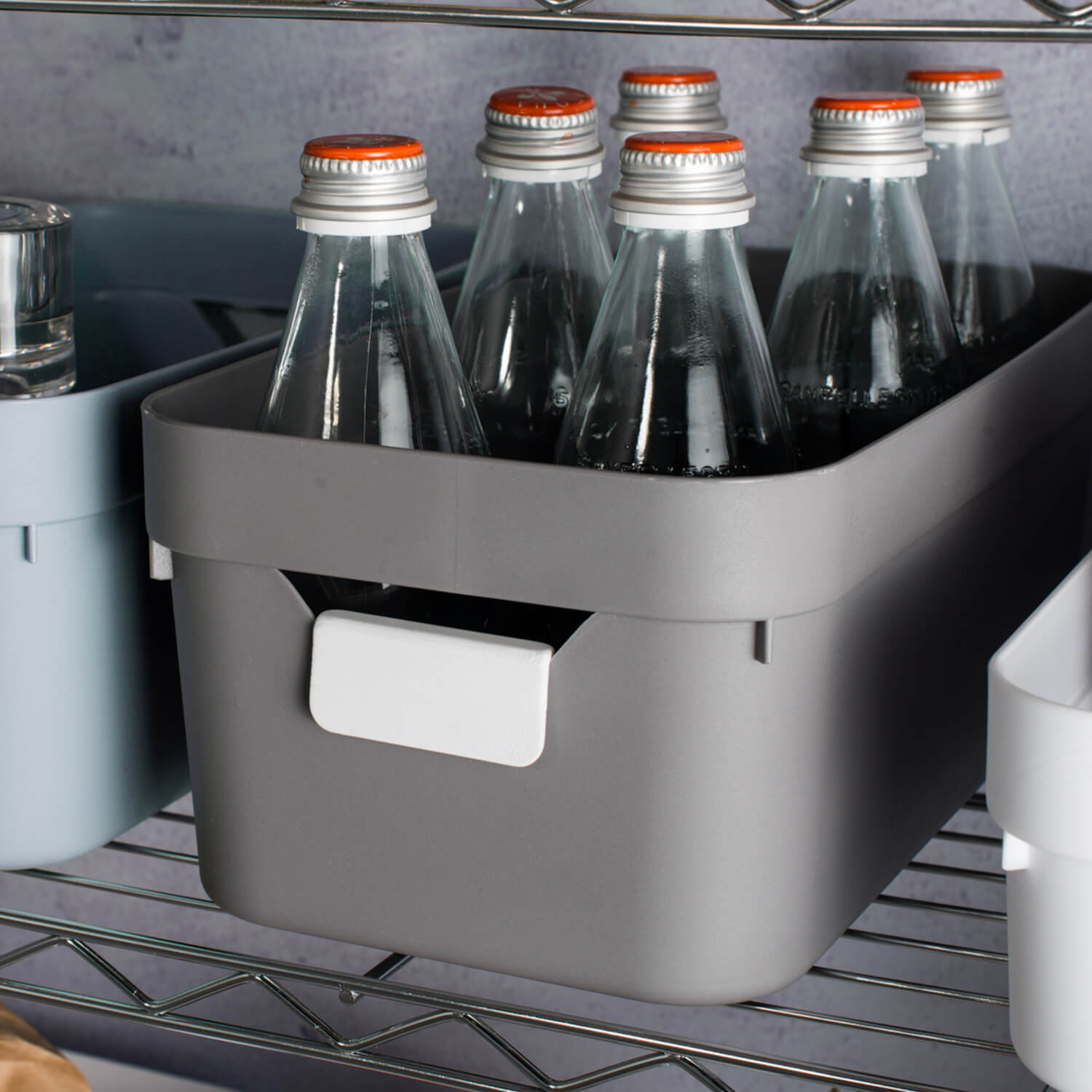 Cesto organizador Ou 8L com tampa Linha Grid