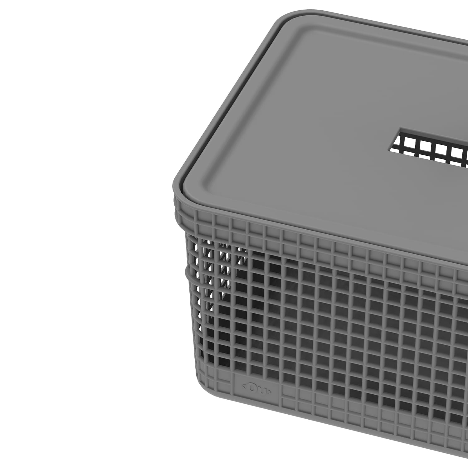 Cesto organizador Ou 8L com tampa Linha Grid